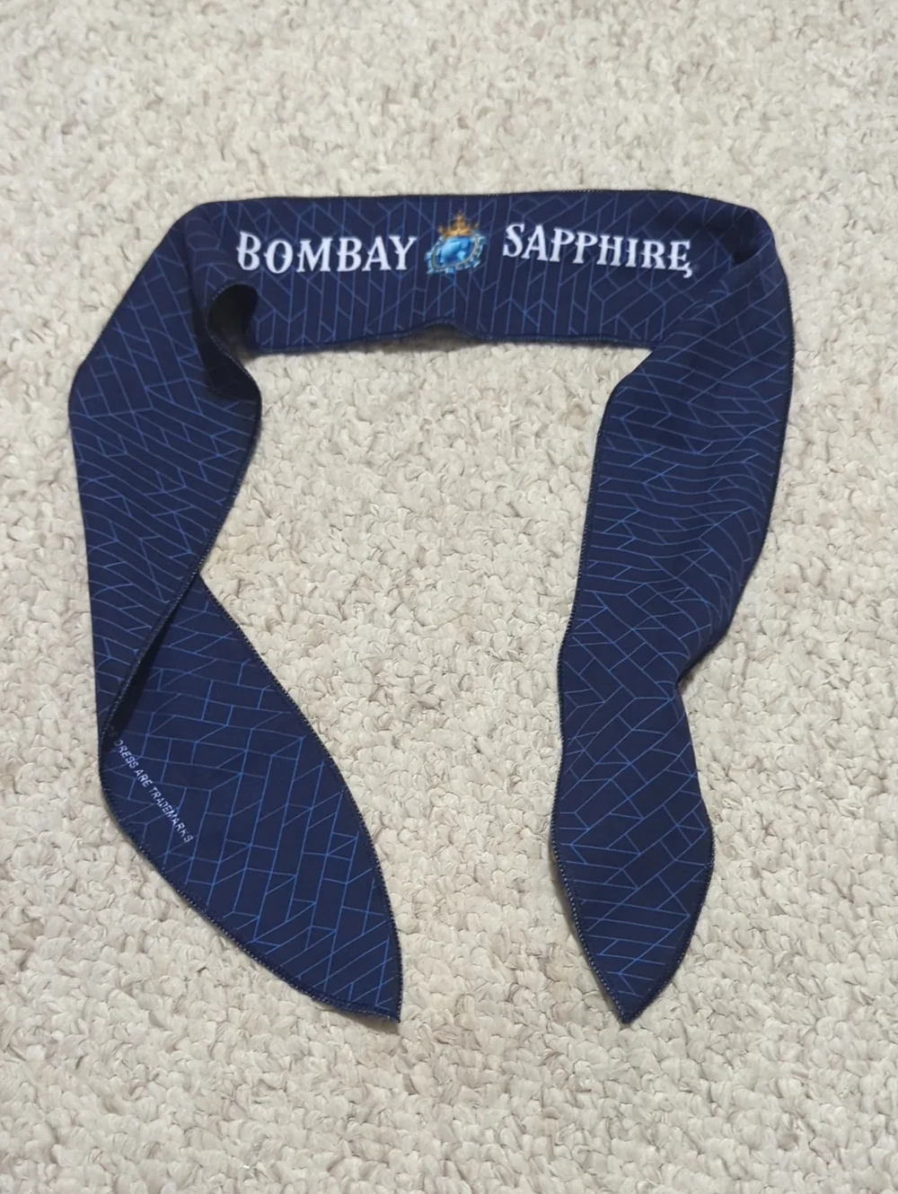 Navy Decorative Neck Scarf for Men